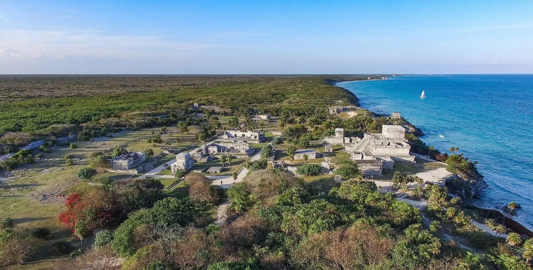 Tulum Maya ruins on the cliff